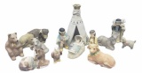 (13) Piece Ceramic Nativity by House of Lloyd