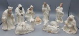 (10) Piece Porcelain Nativity