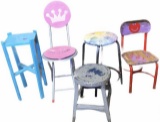 (3) Stools, Childs Chair, Stand