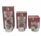 Set/3 Crackle Glass Tealight Holders by