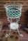 White Metal 2-Tier Plant Stand - 14” D 29” H