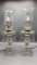 Pair of Glass Lamps with Dangling Crystals, 17