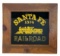 Framed Santa Fe 1874 Railroad Sign, 22 1/2’’ W x