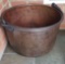 Large Antique Copper Kettle or Cauldron w/ Hand-Forged Iron Handle