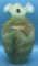 Fenton Handpainted Jadite Vase, #401/1950