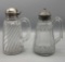 (2) Antique Glass Syrup Dispensers