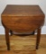 Oak Table With (1) Drop Leaf Side, Carved Leaf