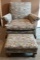 Upholstered Chair with Matching Ottoman,