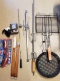 Assorted Grill Tools & Electric Rotisserie