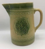 Antique Green Pottery Pitcher, 9 9/16’’ tall