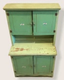 Vintage Child’s Green Cupboard, 19 3/4’’ W x 1