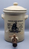 Mason's Beer Extracts Crock w/Wooden Spout