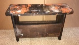 Small Bench with Paint Drippings, 21 3/4’’ W x 12