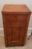 Antique Cabinet with Drawer and Door, 16 3/4’’ W