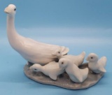 Lladro Porcelain Mother Goose and Ducklings