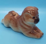 Lomonosov Chow Dog Porcelain Figurine 5” L