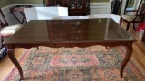 Ethan Allen Dining Room Table with Glass Top w