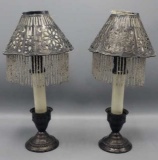 (2) Weighted Sterling Candlesticks with Beaded