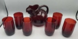 Royal Ruby by Anchor Hocking: Juice Pitcher
