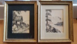 (2) Jerry Miller Prints, Framed and Matted,