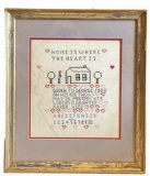 1986 Sampler, Framed and Double Matted, 16’’ W x