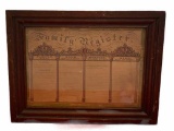 Antique Framed Family Registry, 1800’s