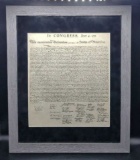 Framed & Matted Declaration of Independence on Parchment