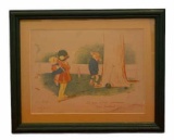 Framed and Matted Vintage Print “How Practical”