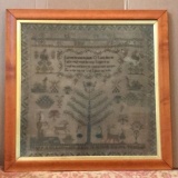 Framed Antique Sampler Dated 1833