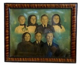Framed Oil on Canvas Family Portrait, 23 1/4’’ W
