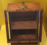 Wooden Glass Front Display Case with Light