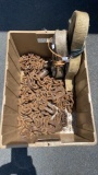 30 Plus/Minus Feet of Assorted Chains & Hooks, (2)