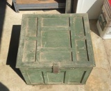 Painted Hinged Wooden Crate