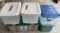 (5) Assorted Size Plastic Storage Containers