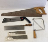 (4) Assorted Size Saws and Blades