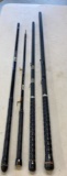(4) Bream Buster Type Collapsible Fishing Poles