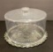 Glass Cake Plate with Plastic Cover