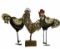 (3) Roosters: 2 are Stuffed with Metal Legs,