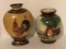 (2) Rooster Vases