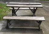 Wooden Picnic Table and (2) Benches ( Picnic