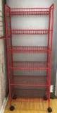 Red Wire Rolling Cart