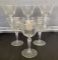 (6) Etched Wine Glasses and (6) C