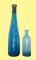 (2) Blue Glass Vases