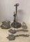Pewter Rabbit Dish, Spoon and Fork with