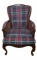 Wooden & Upholstered Chair with Cabriole