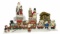 Ceramic Christmas Decorations:  Train, Santas,