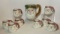 Ceramic Santa Pitcher & (8) Matching Cups