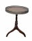 Round 15 3/4” Mahogany Pedestal Table with Brass