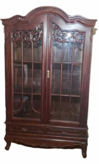 China Cabinet w/Beveled Glass Doors and Sides, Two