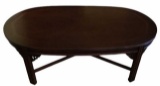Chinese- Chippendale Style Oval Coffee Table